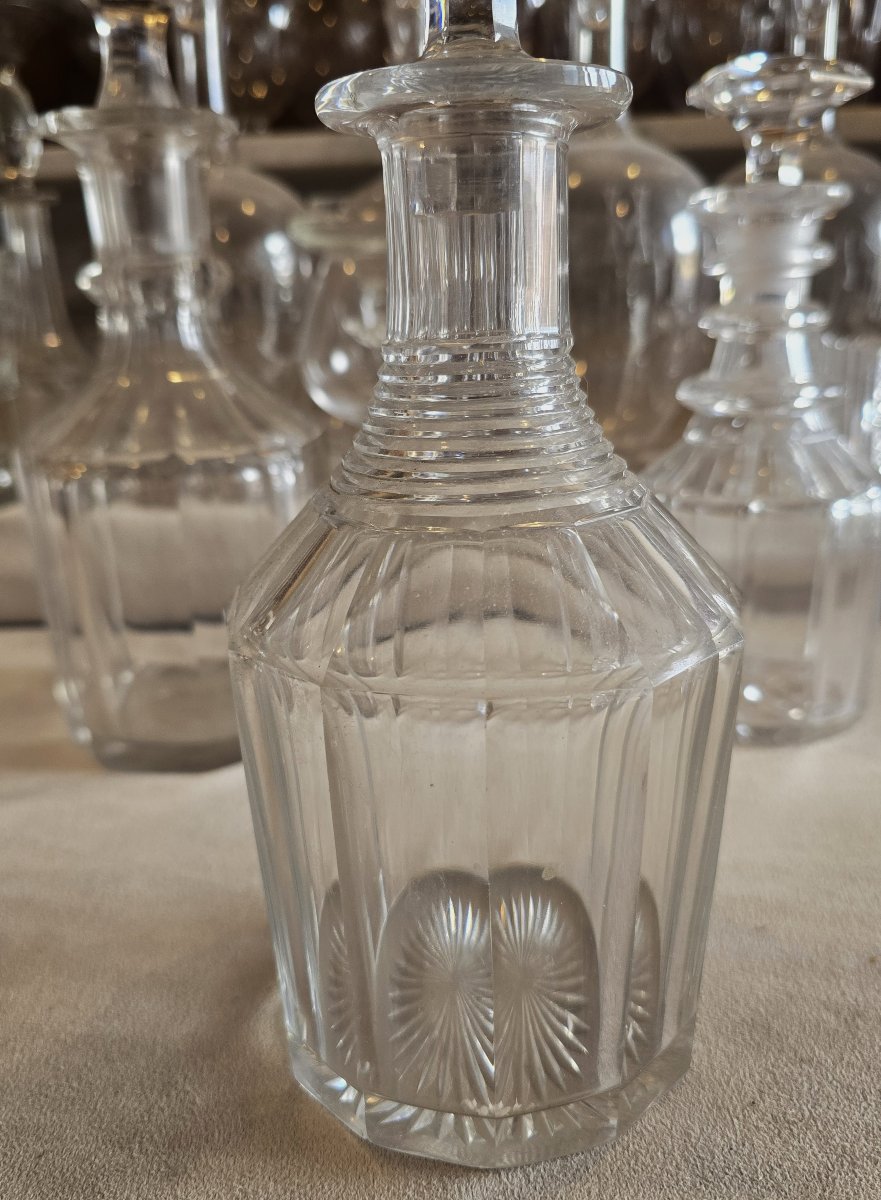 Antique Cut‑crystal Decanter N. 5 – England, 19th Century-photo-3