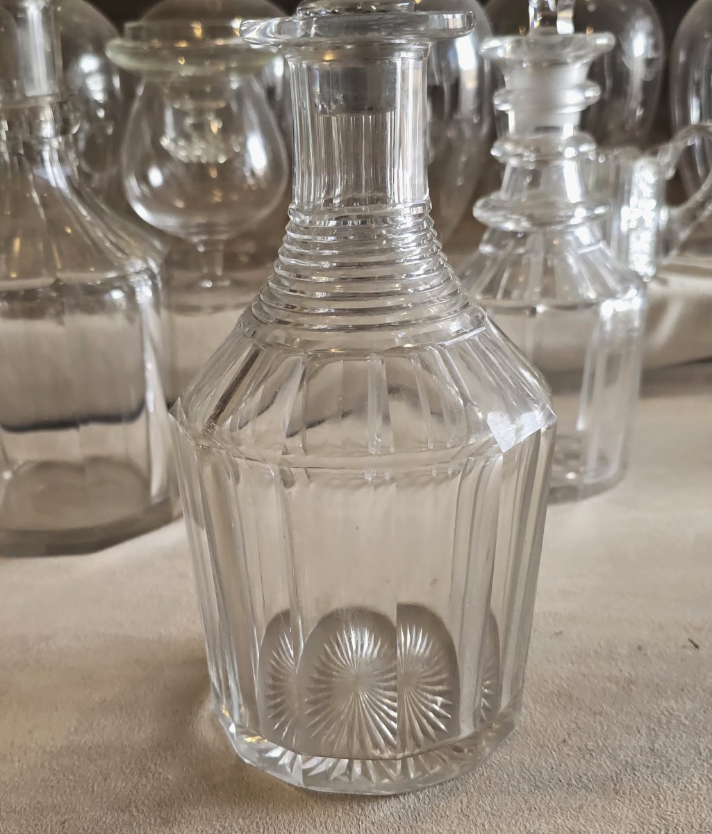 Antique Cut‑crystal Decanter N. 5 – England, 19th Century-photo-2