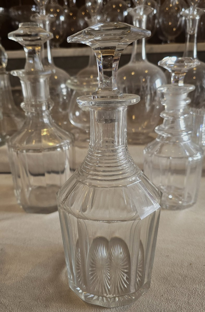 Antique Cut‑crystal Decanter N. 5 – England, 19th Century