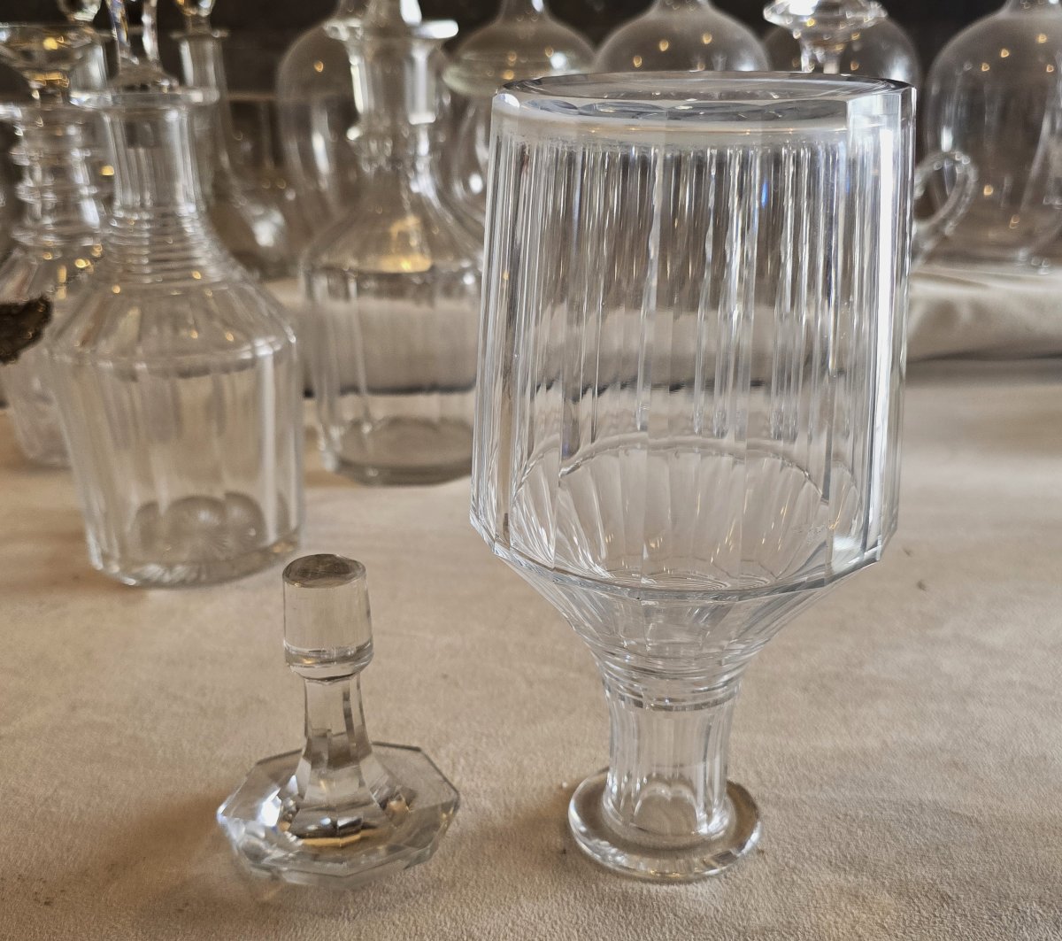 Antique Cut‑crystal Decanter N. 6 – England, 19th Century-photo-3