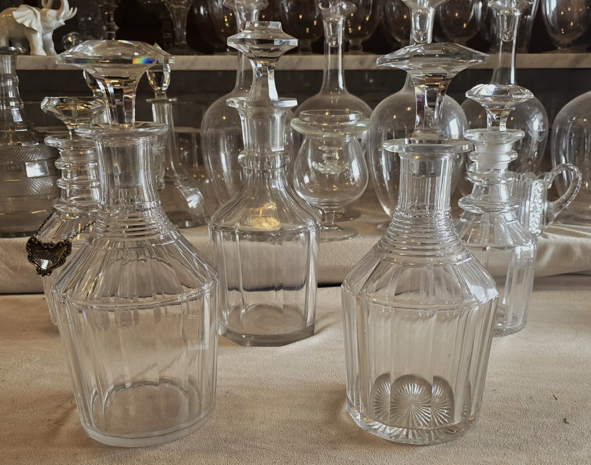 Antique Cut‑crystal Decanter N. 6 – England, 19th Century-photo-5