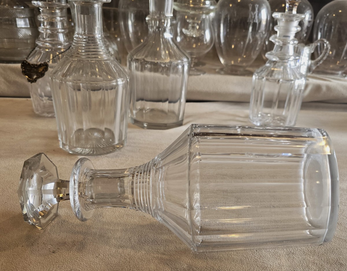 Antique Cut‑crystal Decanter N. 6 – England, 19th Century