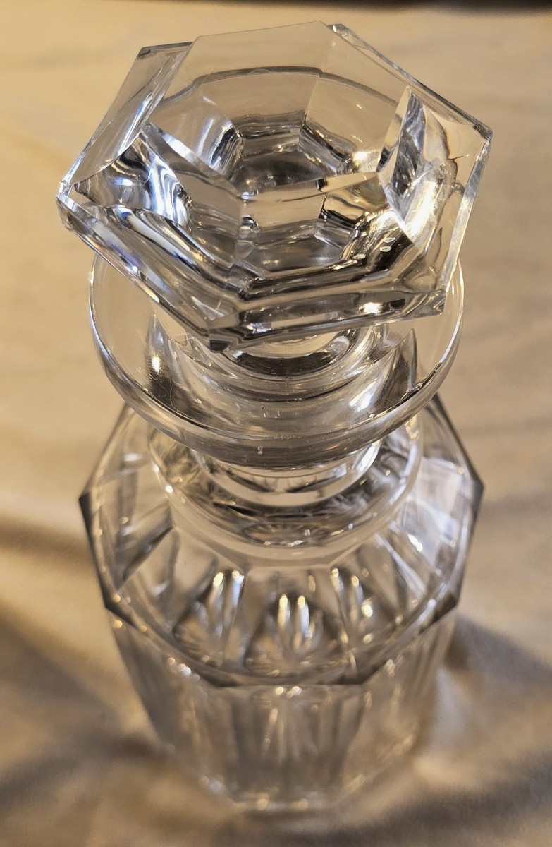 Antique Cut‑crystal Liqueur Carafe No. 7, 19th Century-photo-3