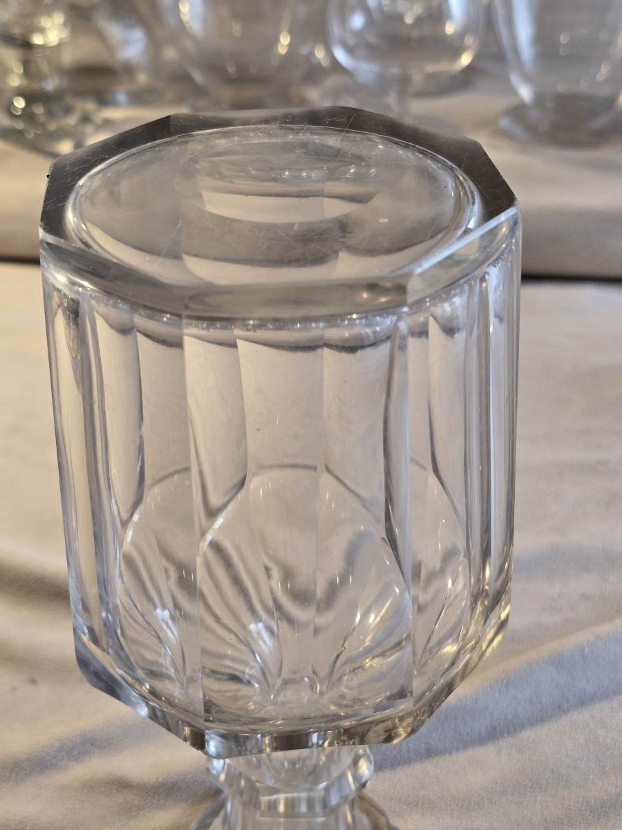 Antique Cut‑crystal Liqueur Carafe No. 7, 19th Century-photo-4