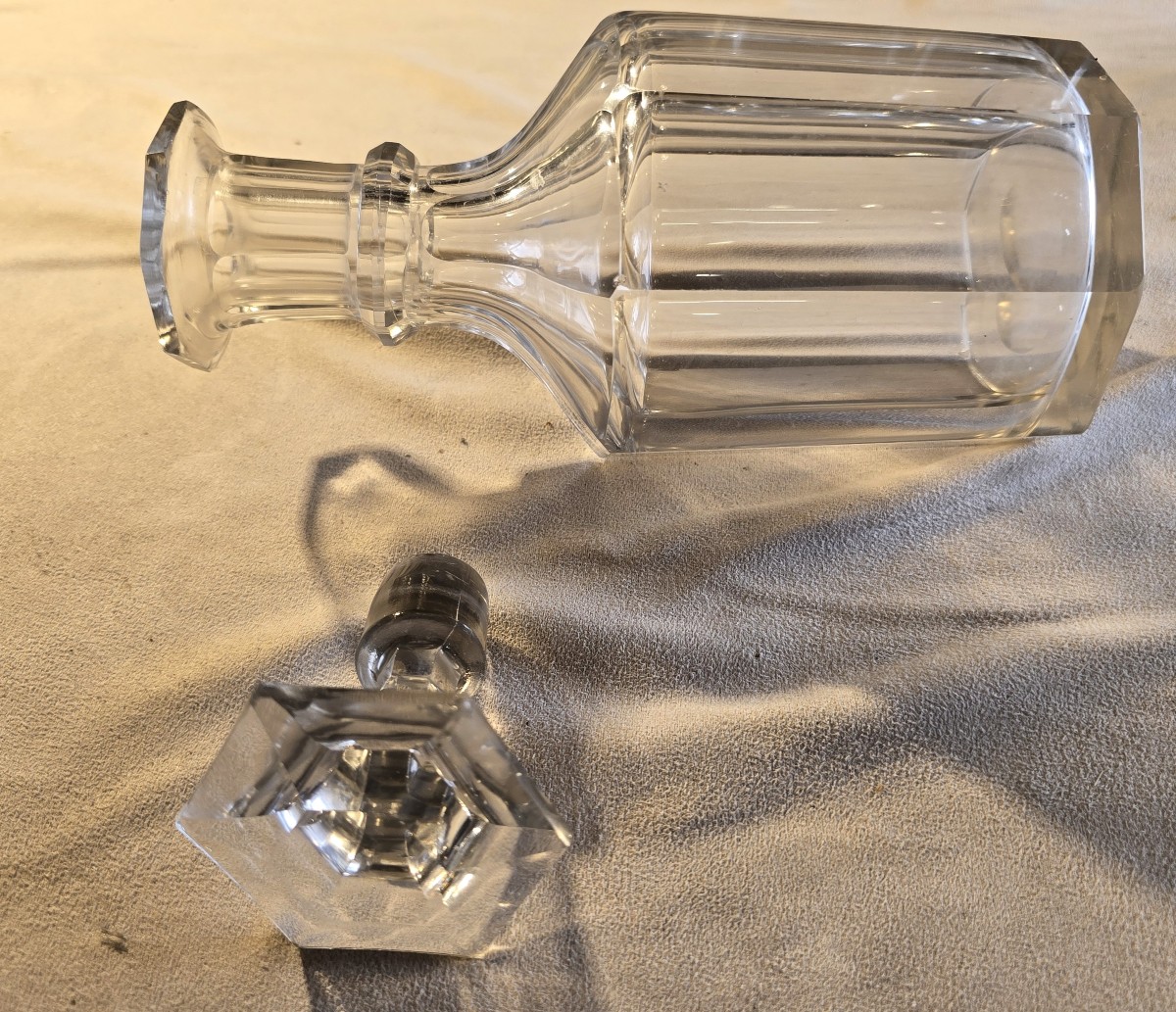 Antique Cut‑crystal Liqueur Carafe No. 7, 19th Century-photo-2