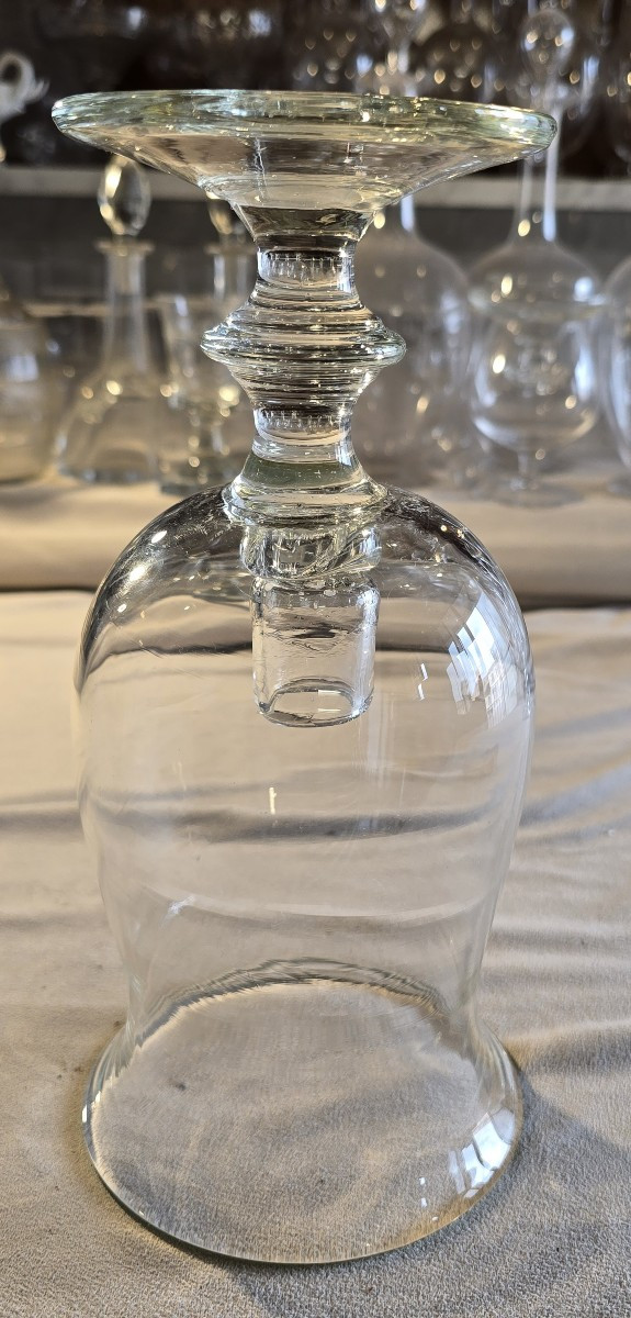 Ancien photophore en verre soufflé-photo-2