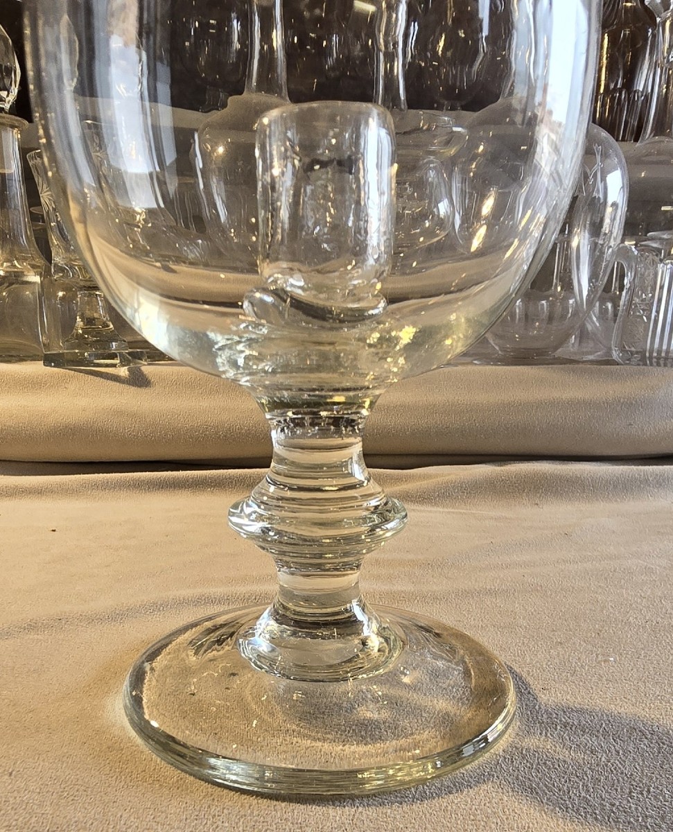 Ancien photophore en verre soufflé-photo-3