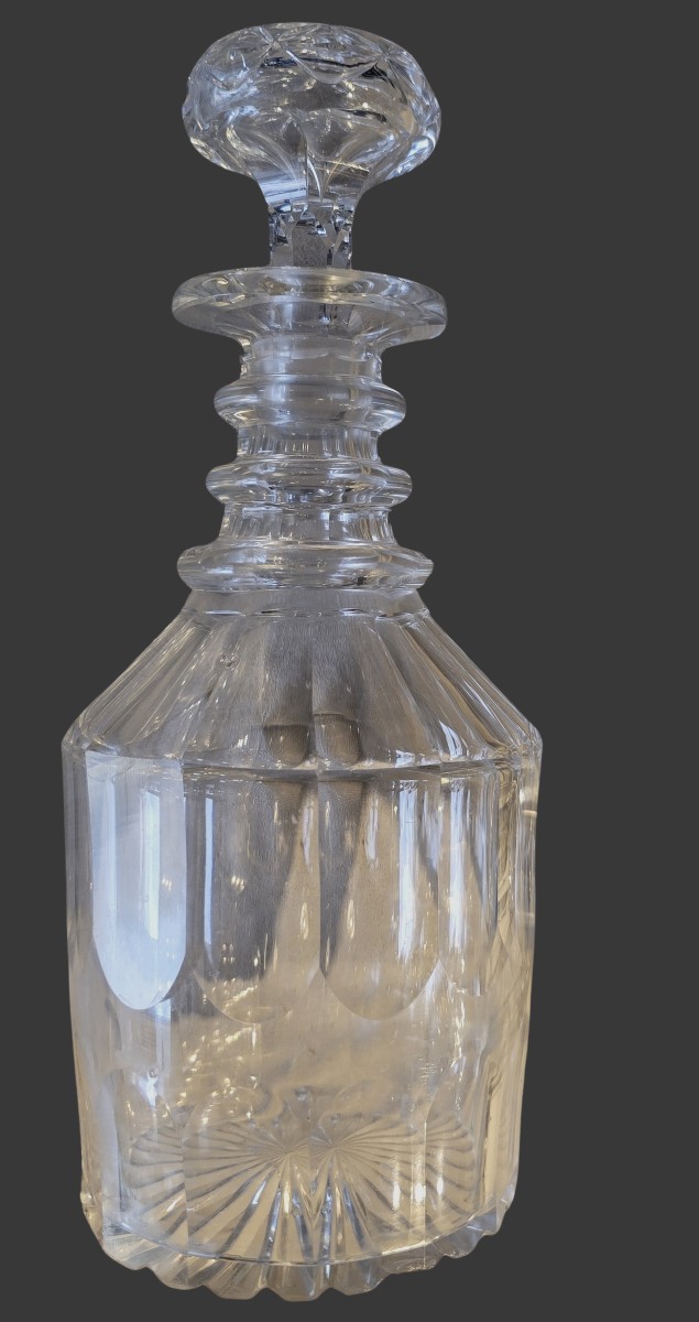 Antique Cut‑crystal Decanter No. 9 – 19th Century
