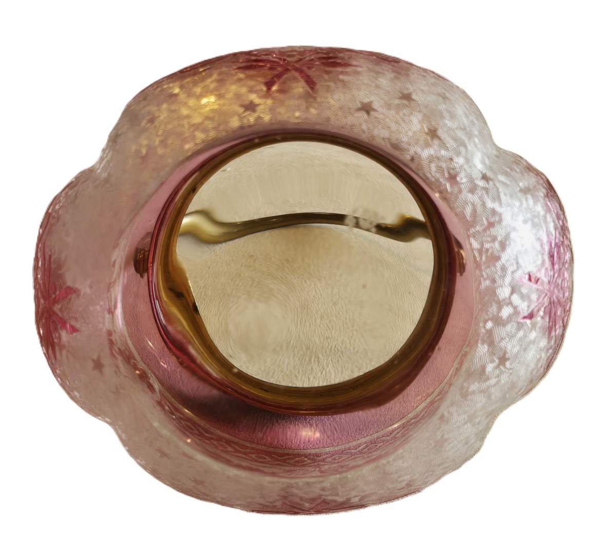 Ancien seau à biscuits en verre gravé – Baccarat, Art Nouveau-photo-1