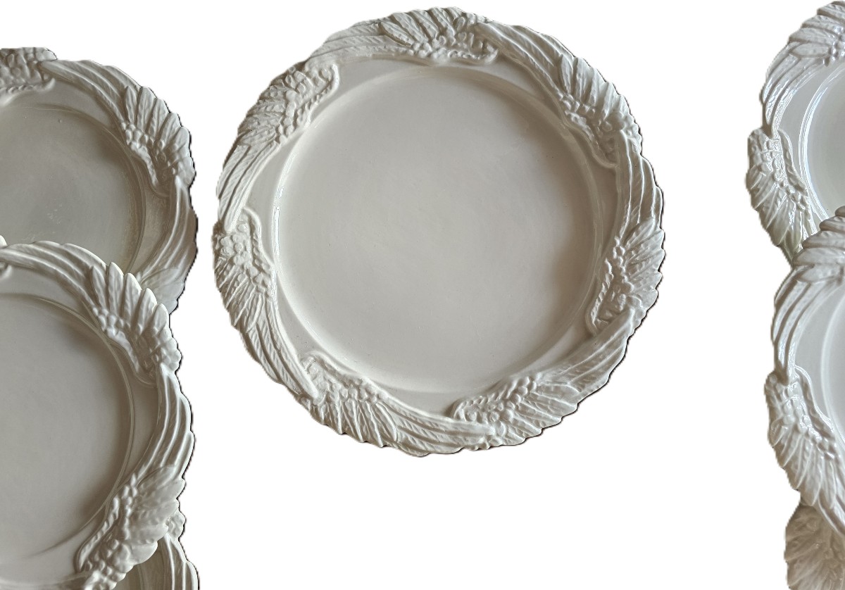  Service à dessert en faience  Bassanello Italie 1968-photo-2