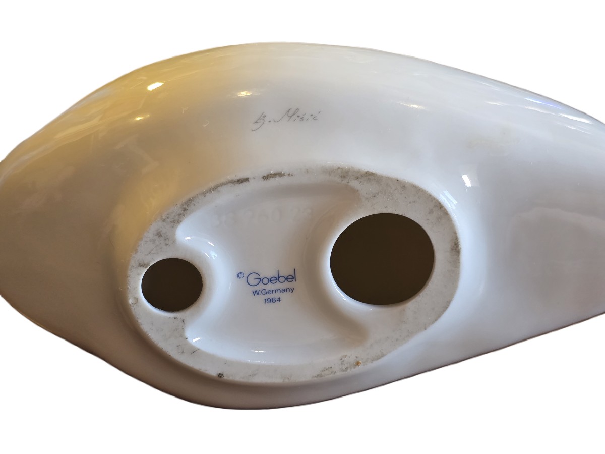 Pelican – Vintage Porcelain Figurine By Ljubiša mišić For Goebel, 1984-photo-4