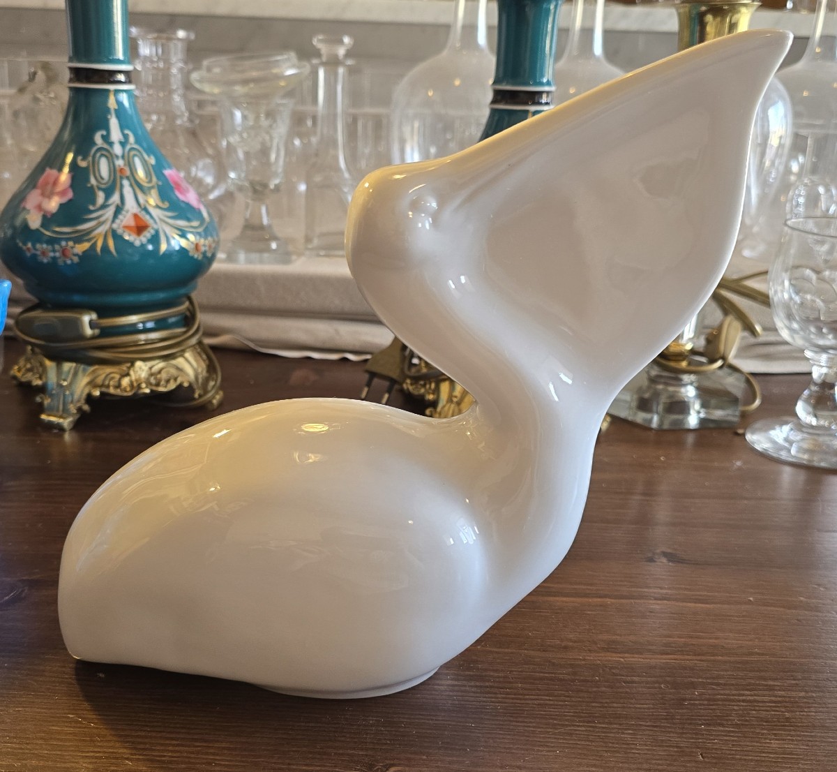 Pelican – Vintage Porcelain Figurine By Ljubiša mišić For Goebel, 1984-photo-1