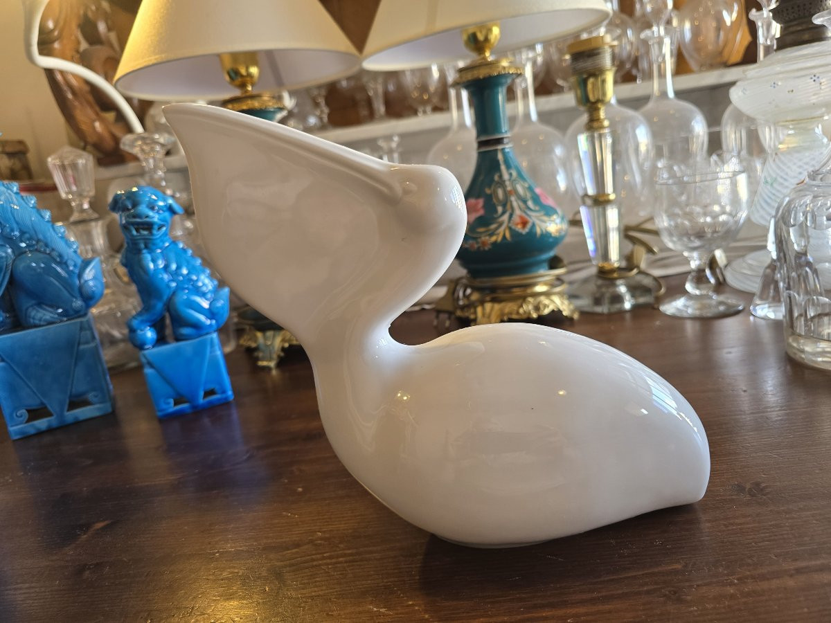 Pelican – Vintage Porcelain Figurine By Ljubiša mišić For Goebel, 1984-photo-4