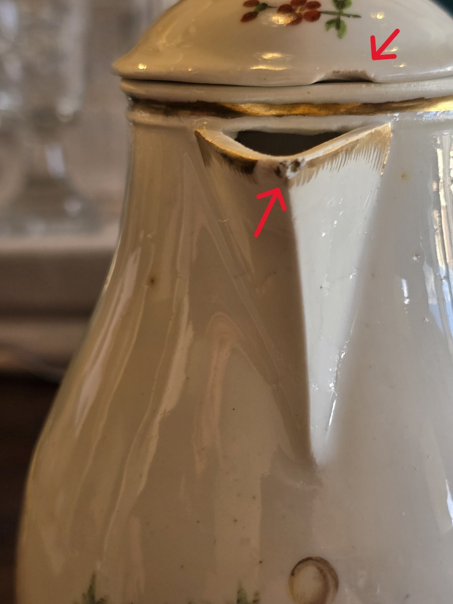 Cafetière égoïste en porcelaine – Manufacture de Joseph‑Adam Hannong, Strasbourg, XVIIIᵉ siècle-photo-5