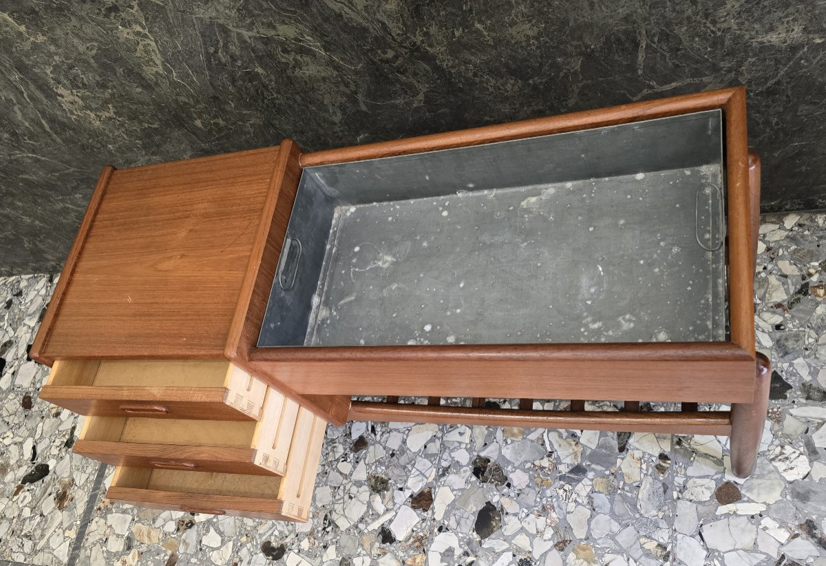 Danish Teak Planter Side Table By Arne Wahl Iversen, 1960s-photo-2