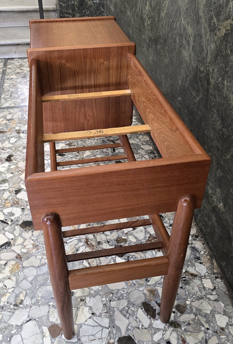 Danish Teak Planter Side Table By Arne Wahl Iversen, 1960s-photo-1
