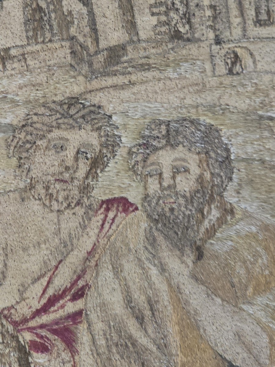 18th-century Silk Embroidery – The Baptism Of Christ-photo-1