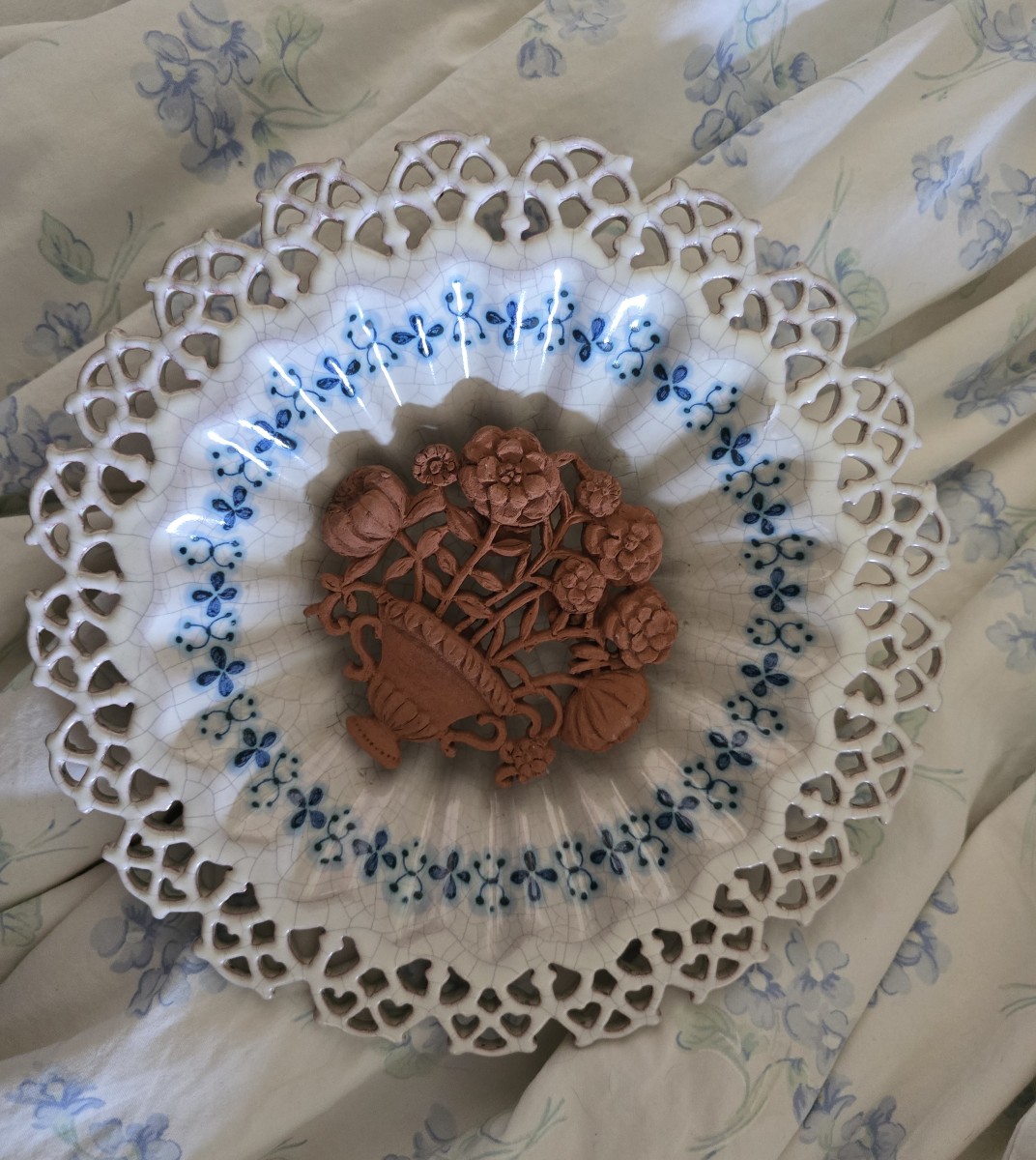  ancienne assiette artistique en faïence italienne – Santo Stefano di Camastra, Sicile-photo-1