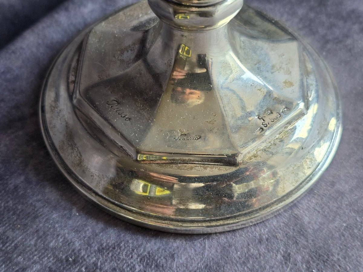 Flambeau en argent, Italie, milieu du XXᵉ siècle 150 grammes-photo-3