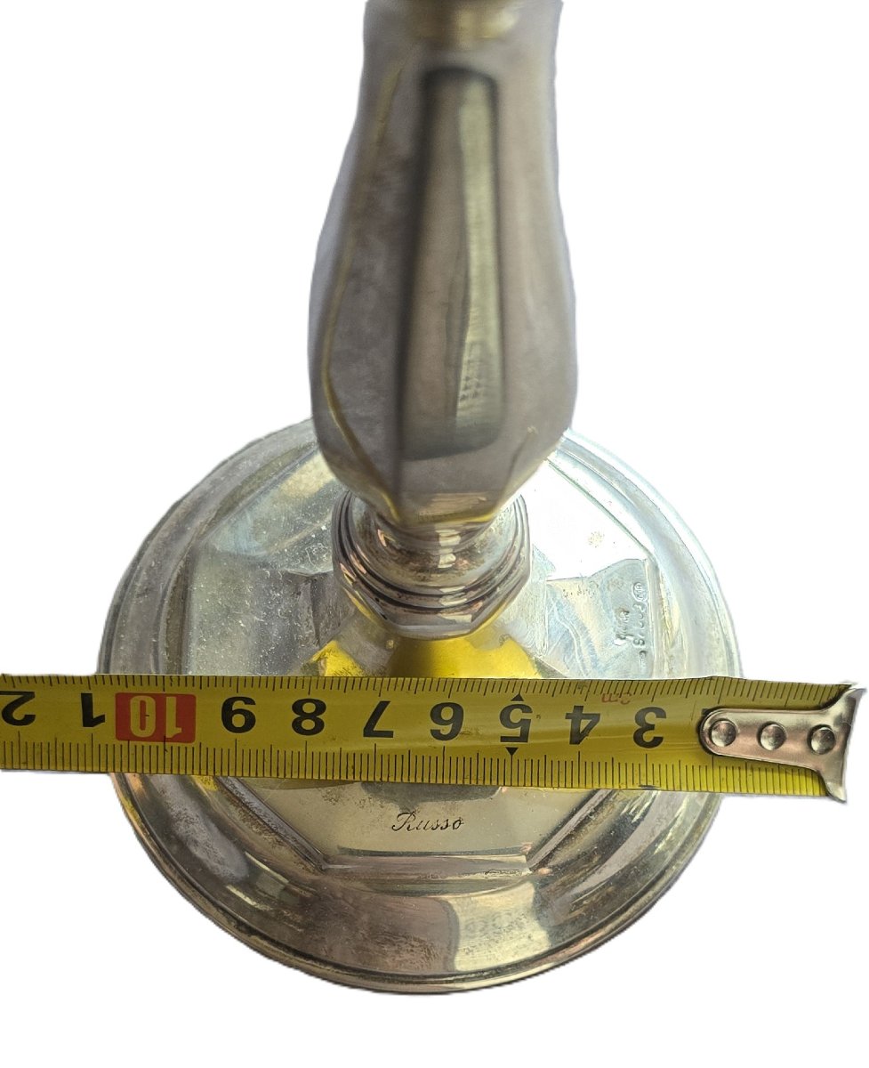 Flambeau en argent, Italie, milieu du XXᵉ siècle 150 grammes-photo-5