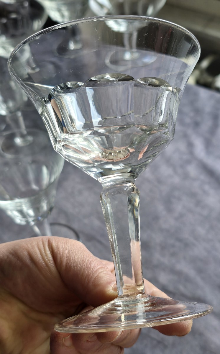Set Of 18 Antique Cut Crystal Glasses-photo-1