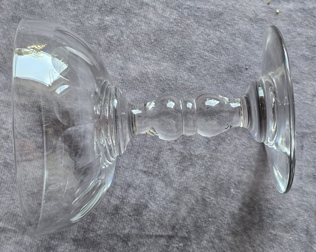 Set Of 6 Cut Crystal Champagne Coupes, Late 19th Century.-photo-2