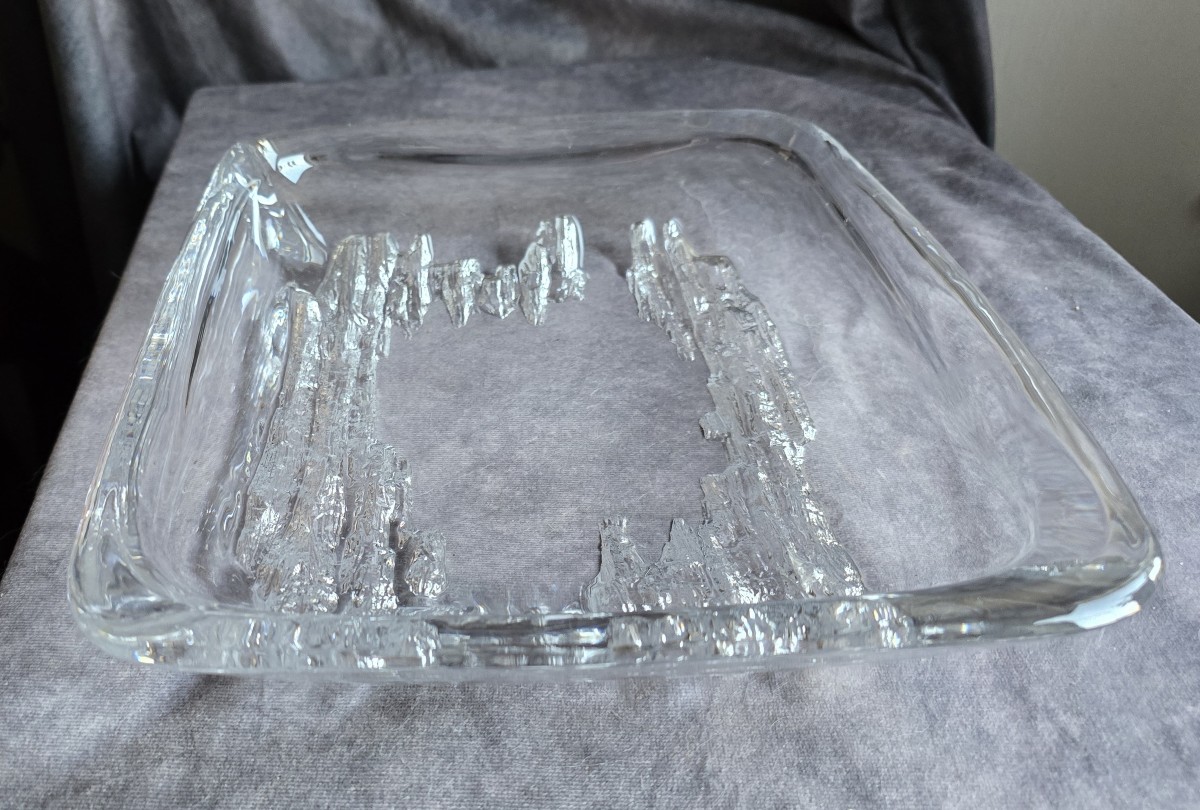 Crystal Catchall Bowl, Daum, France. Circa 1970-photo-2