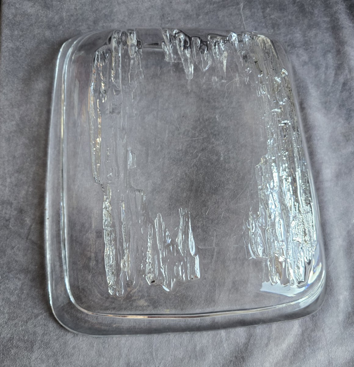 Crystal Catchall Bowl, Daum, France. Circa 1970-photo-4