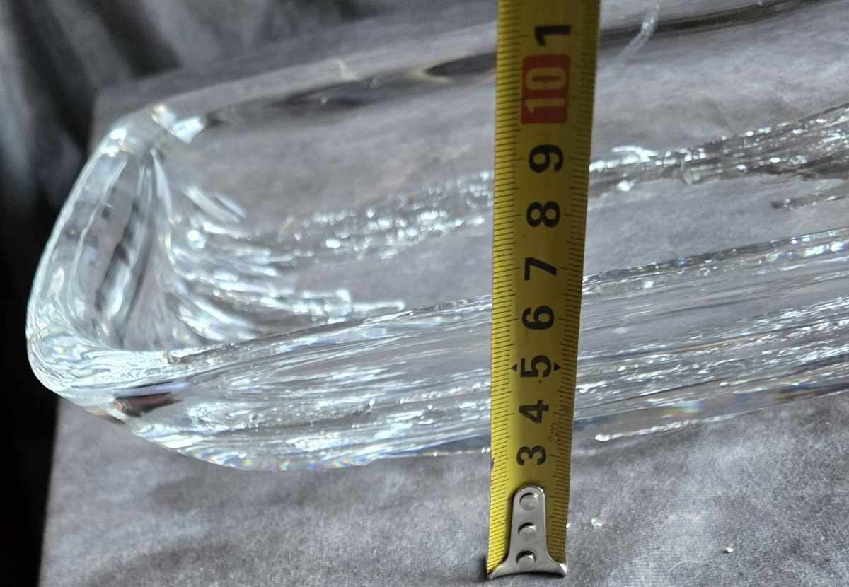 Crystal Catchall Bowl, Daum, France. Circa 1970-photo-5