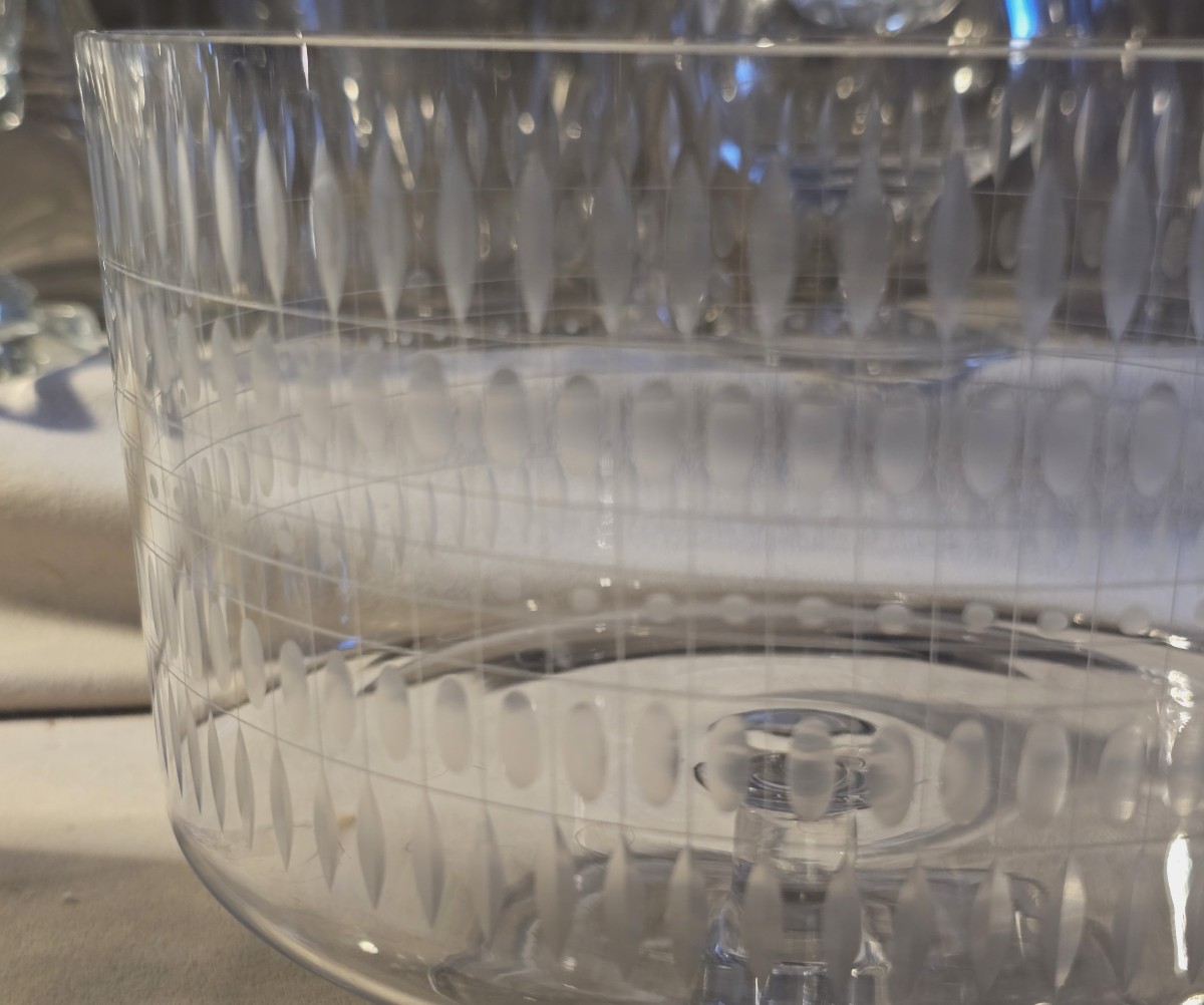 Crystal Fruit Bowl, Scandinavian Design, Circa 1960–1970-photo-2