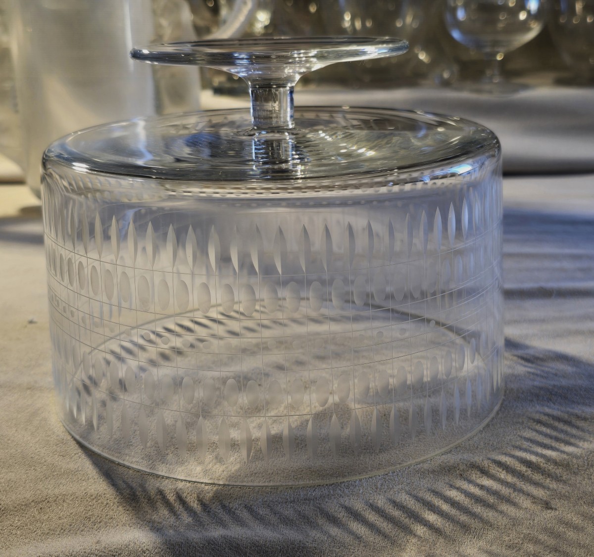 Crystal Fruit Bowl, Scandinavian Design, Circa 1960–1970-photo-3