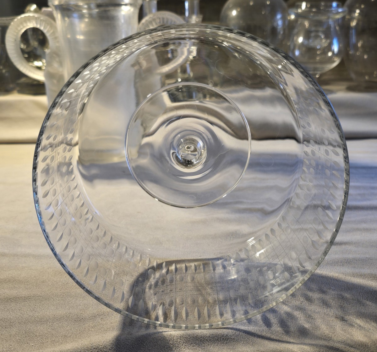 Crystal Fruit Bowl, Scandinavian Design, Circa 1960–1970-photo-4