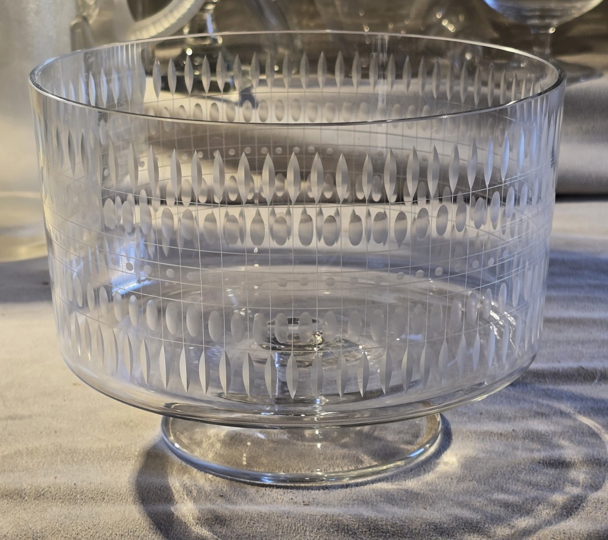 Crystal Fruit Bowl, Scandinavian Design, Circa 1960–1970