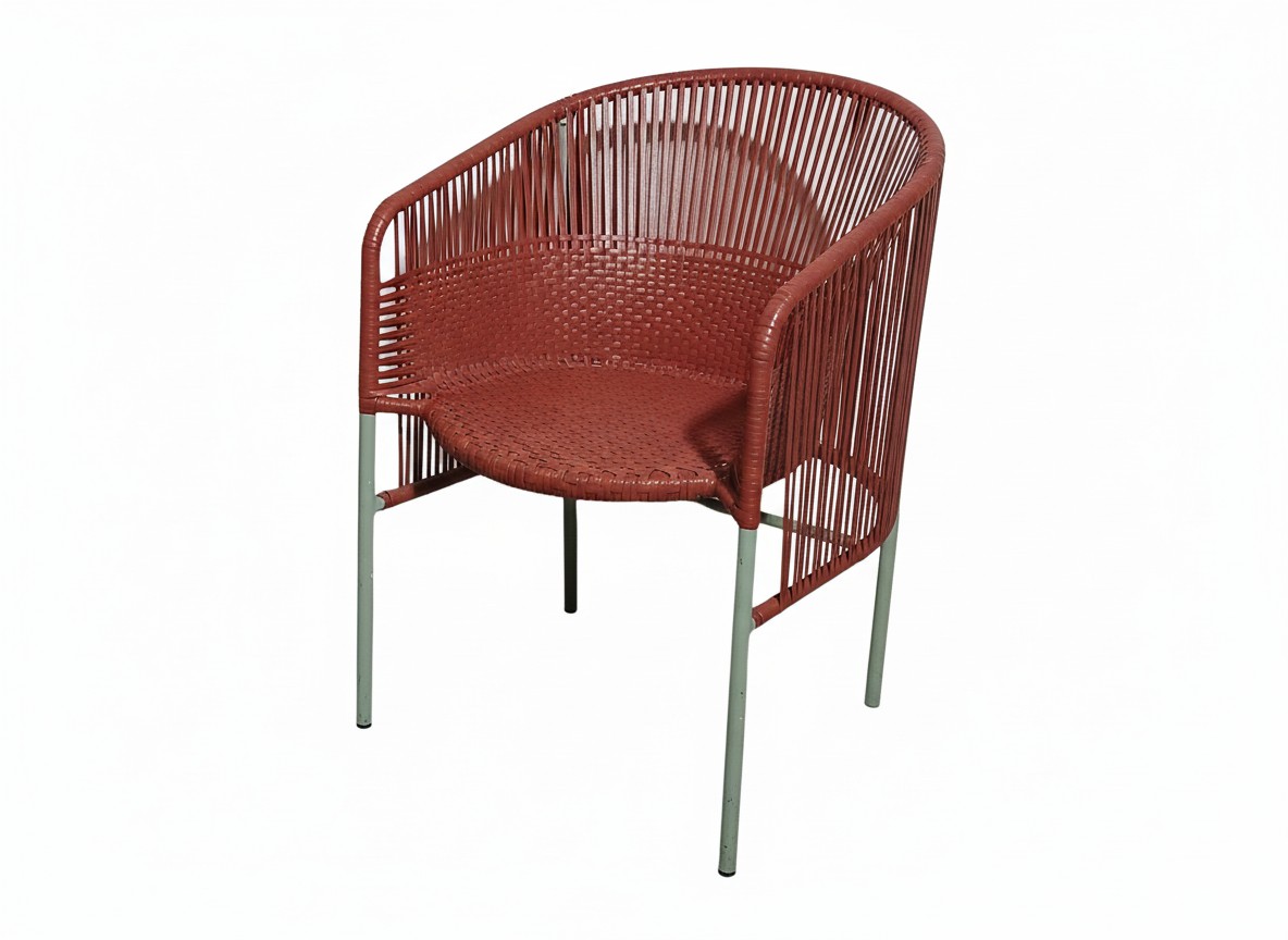 Paire de fauteuils modernistes en acier et lanière de nylon-photo-2
