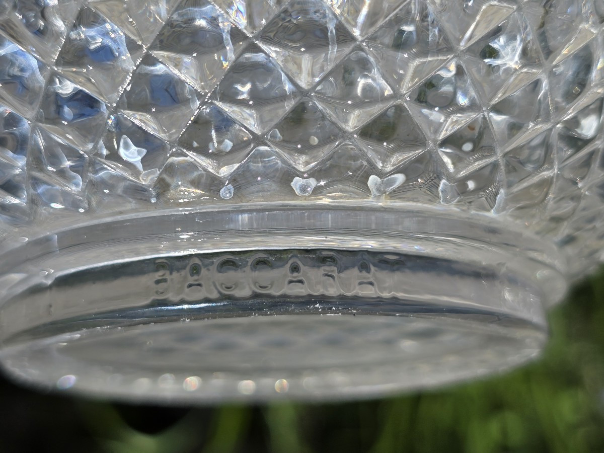 Set Of Antique Baccarat Crystal Glasses, Diamond‑point Pattern, Comprising 26 Pieces-photo-1