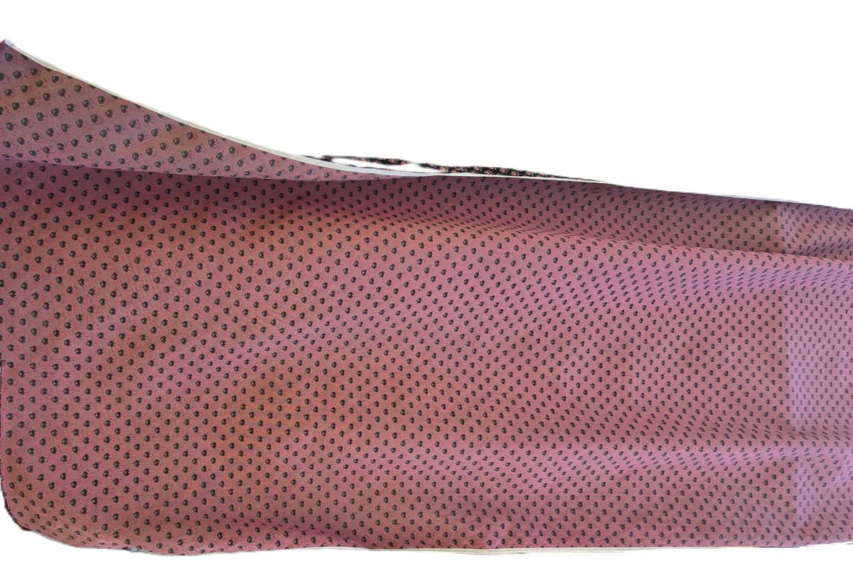 Roll Of Upholstery Fabric, 780 Cm, Jacquard épinglé With Small-stitch Embroidery Effect – 1960s-photo-3