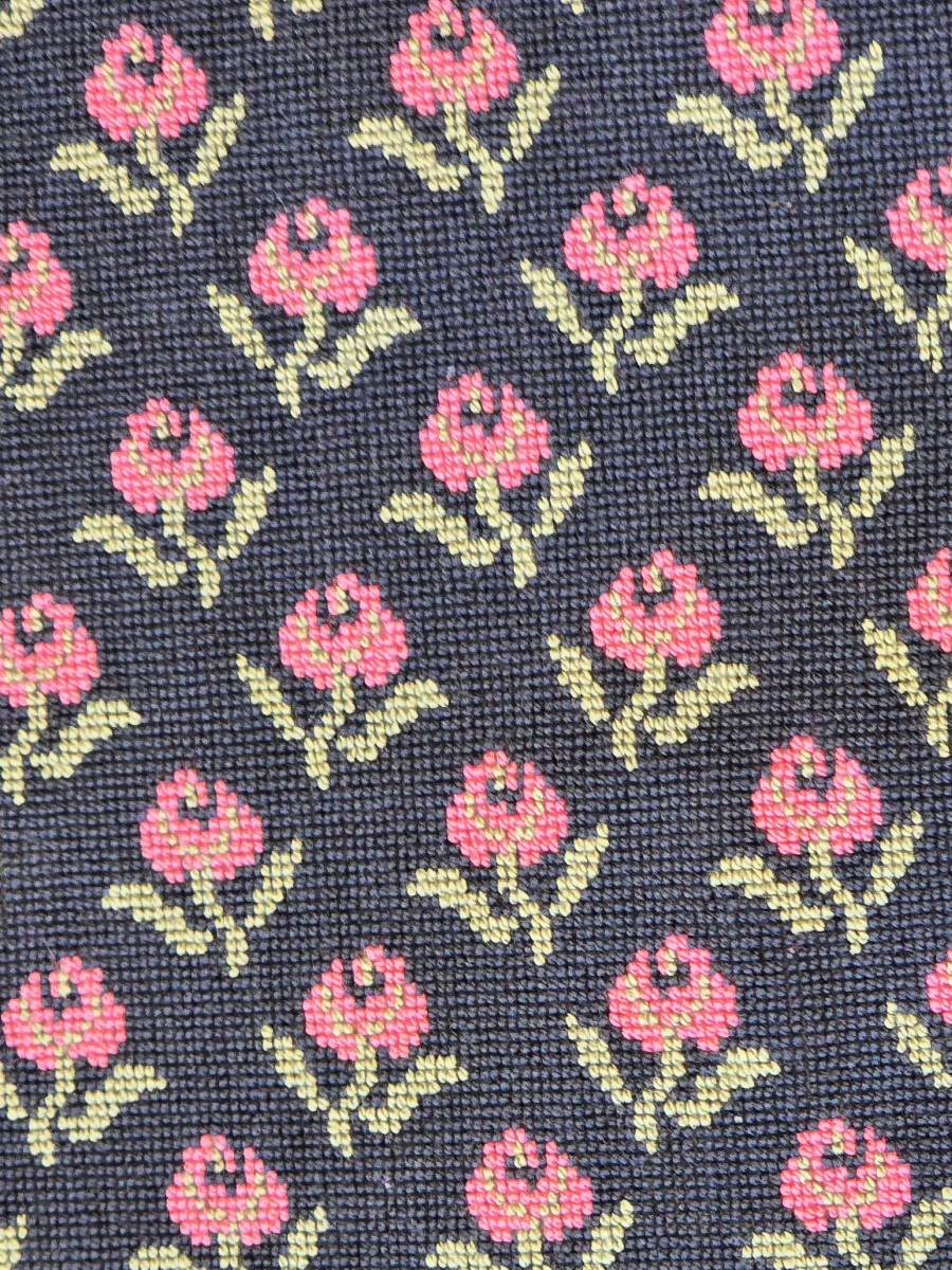 Roll Of Upholstery Fabric, 780 Cm, Jacquard épinglé With Small-stitch Embroidery Effect – 1960s-photo-1