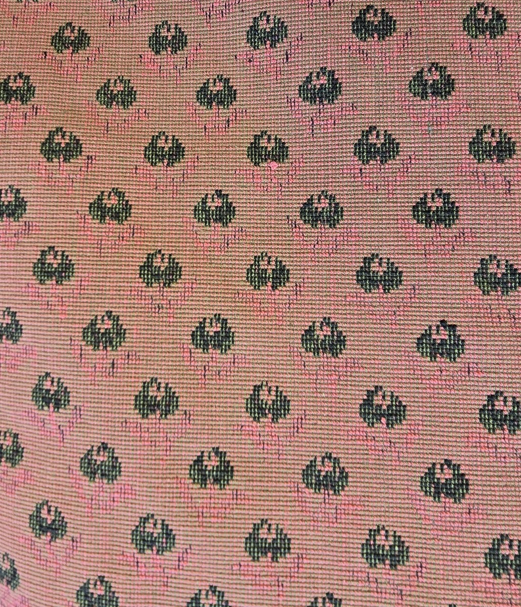 Roll Of Upholstery Fabric, 780 Cm, Jacquard épinglé With Small-stitch Embroidery Effect – 1960s-photo-2