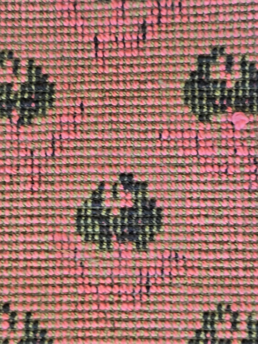 Roll Of Upholstery Fabric, 780 Cm, Jacquard épinglé With Small-stitch Embroidery Effect – 1960s-photo-3
