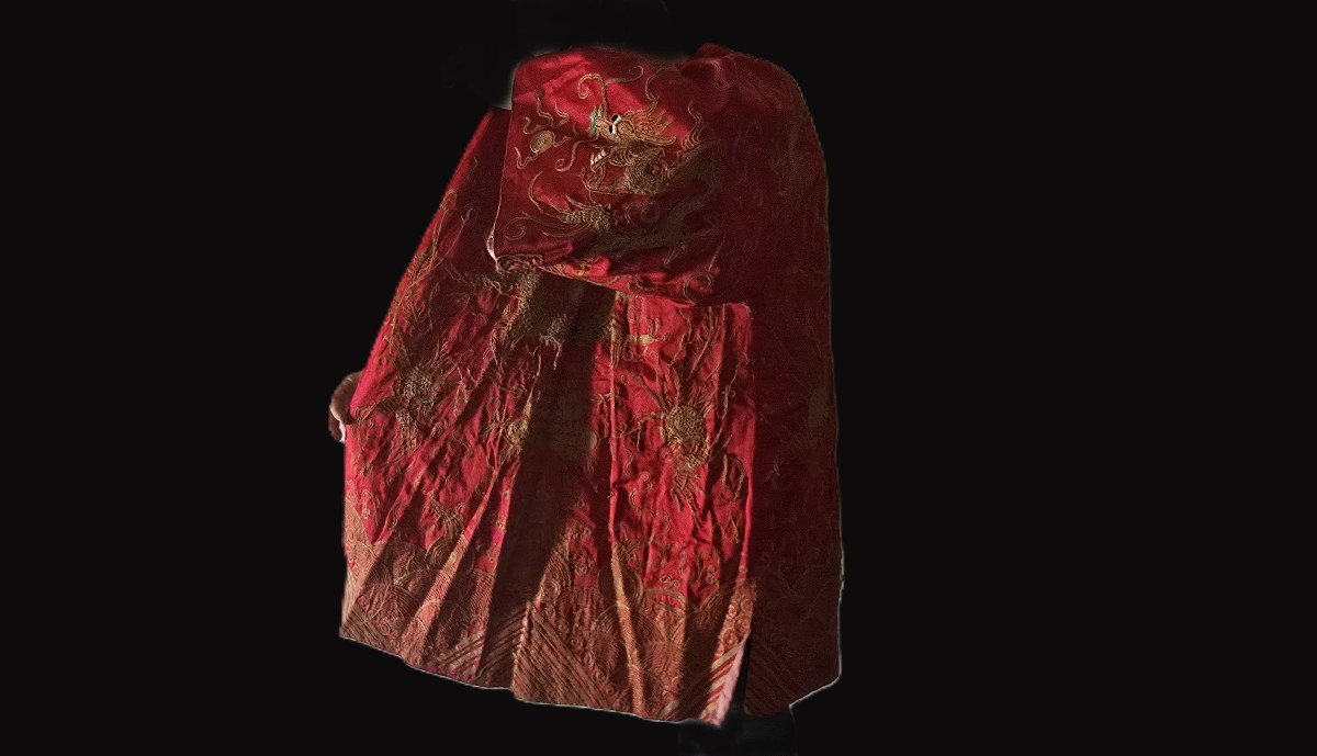Antique Chinese Silk Theatrical Costume With Dragon Motifs—early 1900s-photo-3