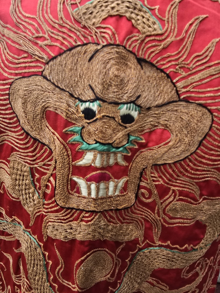 Antique Chinese Silk Theatrical Costume With Dragon Motifs—early 1900s-photo-4