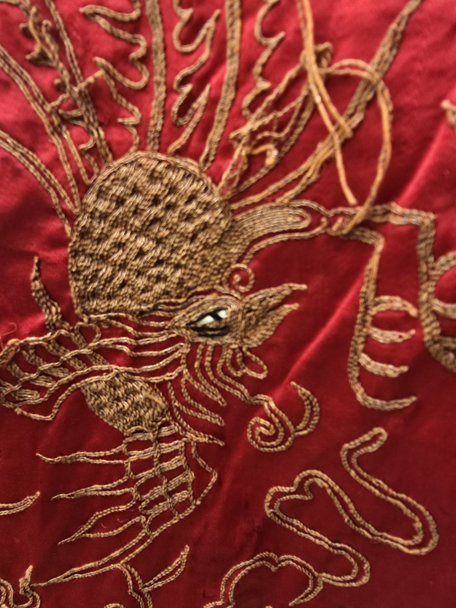 Antique Chinese Silk Theatrical Costume With Dragon Motifs—early 1900s-photo-5