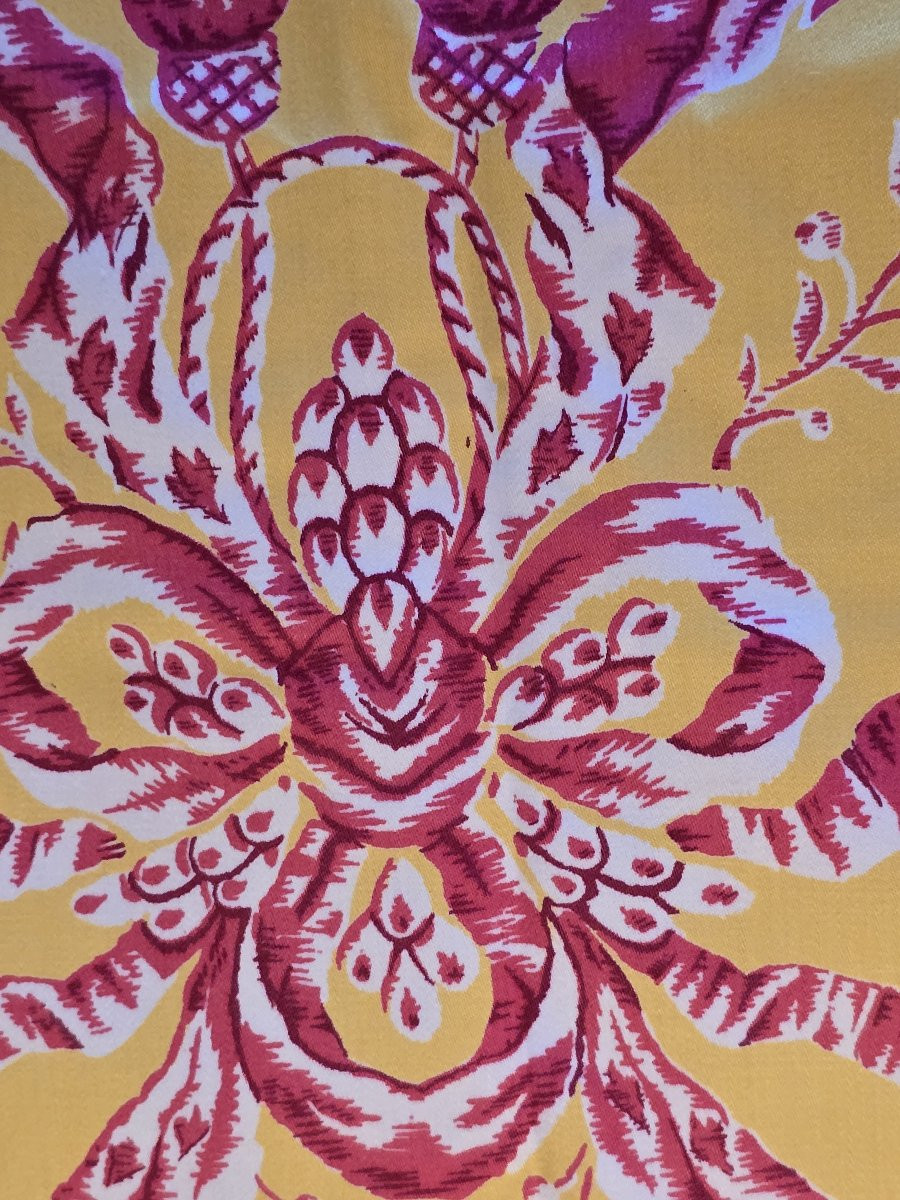 important métrage  de tissu d'ameublement "Choiseul"  de Romanex de Boussac en style Louis XVI -photo-4