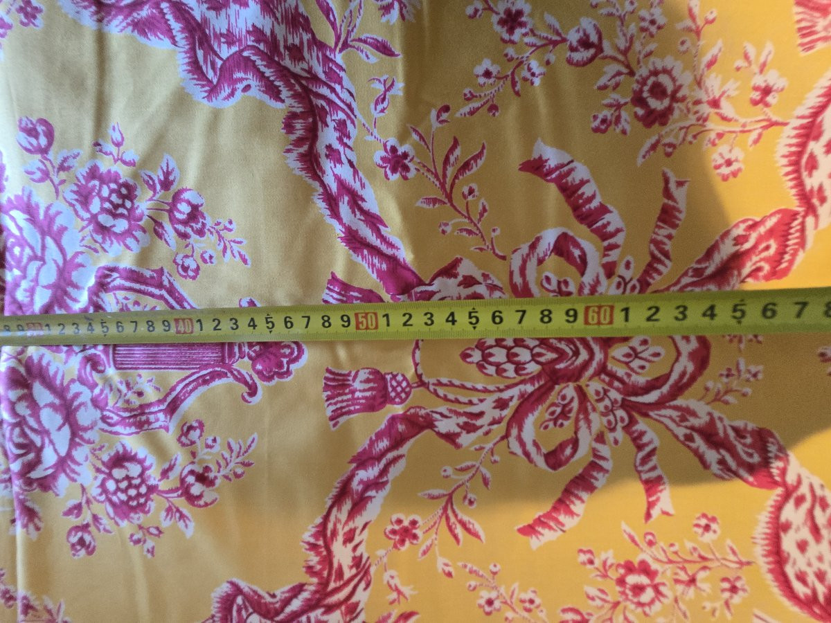 important métrage  de tissu d'ameublement "Choiseul"  de Romanex de Boussac en style Louis XVI -photo-6