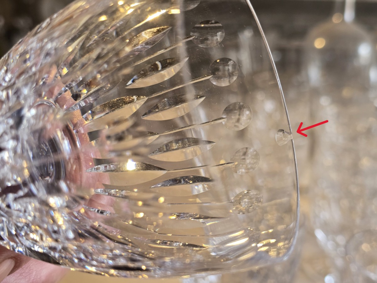 Antique Lemberg Crystal Glassware Set, 25 Pieces – Deep‑faceted Pattern-photo-8