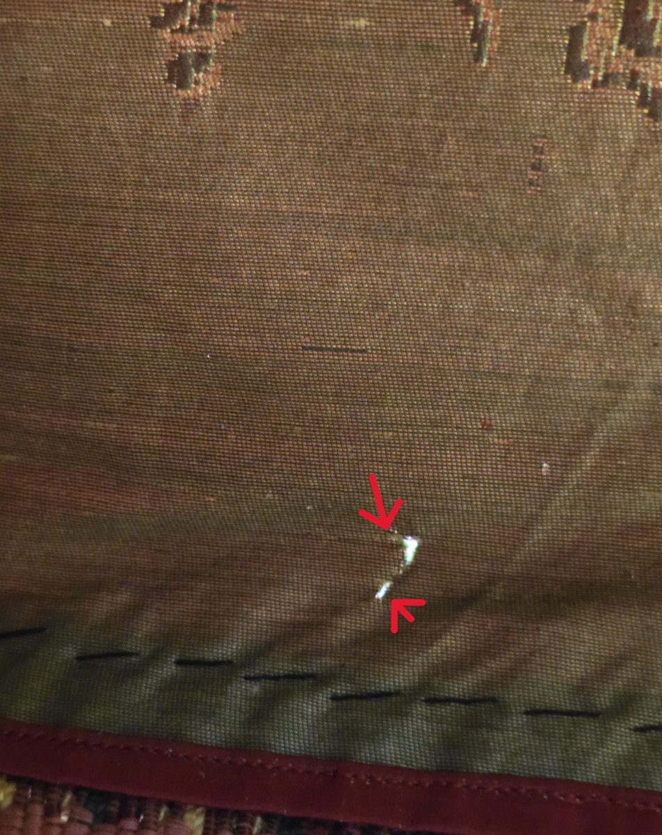 Antique Double Bedspread Made Of San Leucio Silk Damask-photo-8