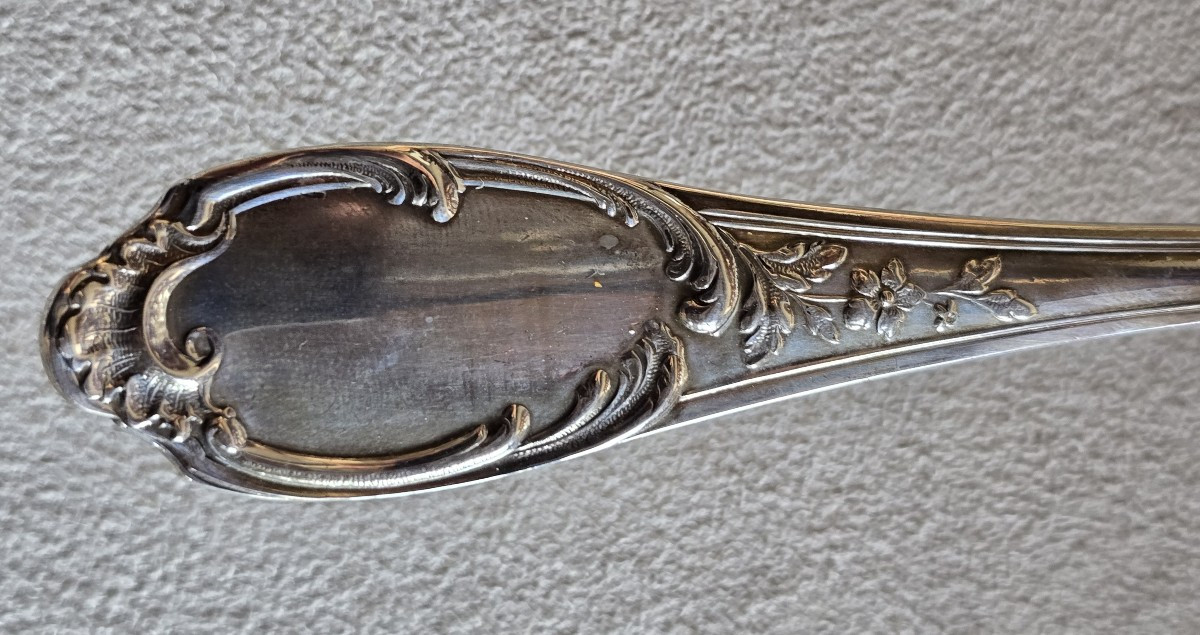 58-piece Antique Silver Cutlery Set In The Louis XV  Style-photo-6