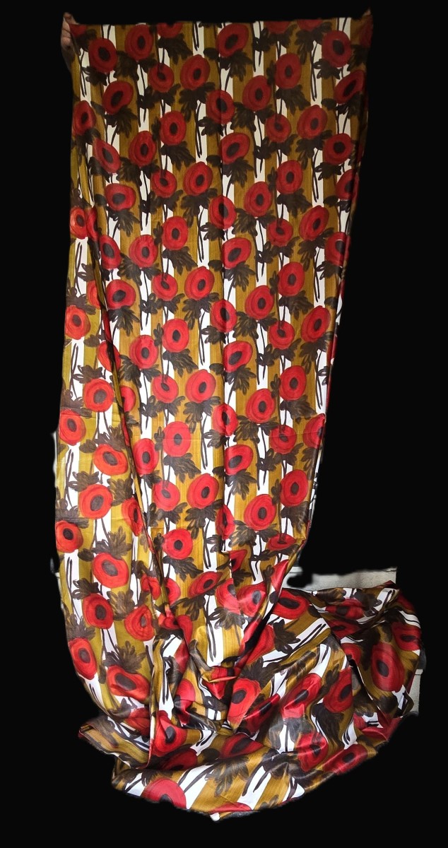 A Long Roll Of Chintz Fabric, Middle-age