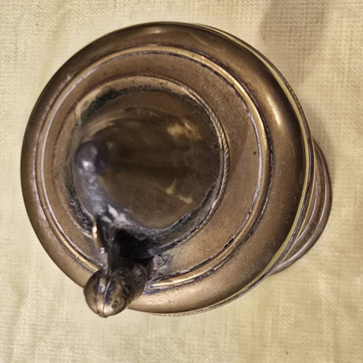 ancienne lampe à huile en  laiton, Italie vers 1880  -photo-4