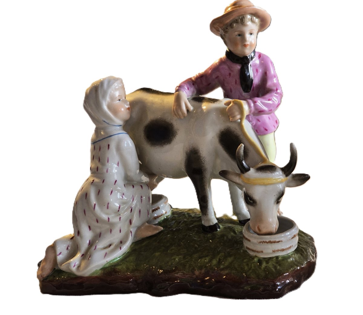 Pair Of Meissen Porcelain Figurines With Pastoral Themes, 20th Century-photo-3